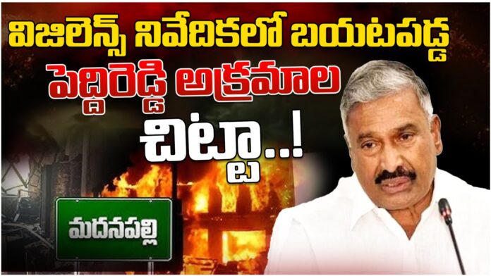 Vigilance Enforcement Preliminary Report over peddireddy scams