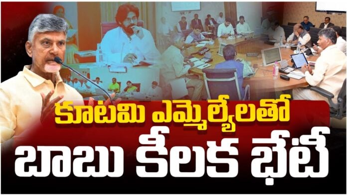 chandrababu naidu key meeting with tdp alliance mlas
