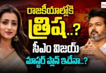 రాజకీయాల్లోకి త్రిష..? సీఎం విజయ్ మాస్టర్ ప్లాన్ ఇదేనా..? trisha-entry-in-to-tamilnadu-politics