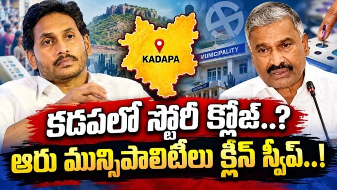 clean sweep across six municipalities in kadapa